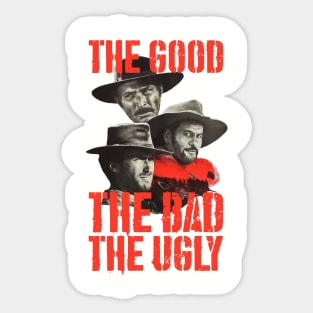 Vintage of The Good The Bad The Ugly Sticker